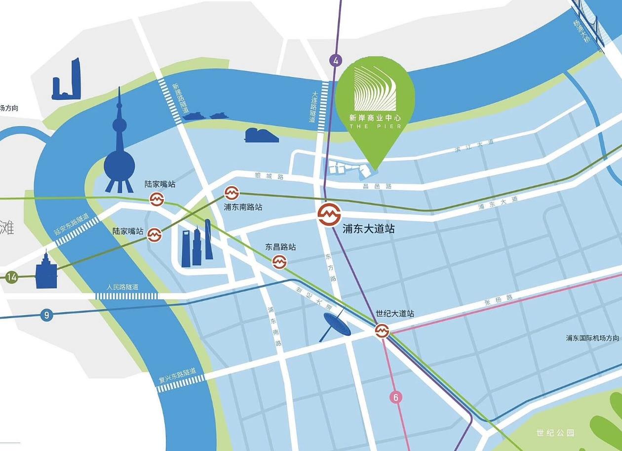 新岸商业中心交通区位图